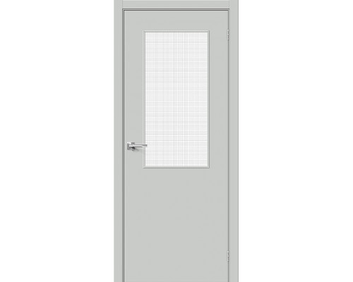 Межкомнатная дверь Браво-7, цвет: Grey Pro Размер полотна в мм: 200*70 Стекло: Wired Glass 12,5