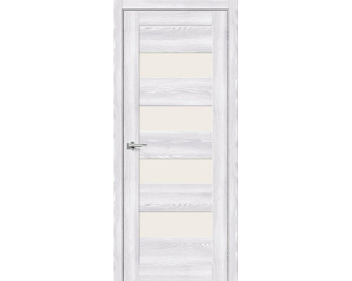 Межкомнатная дверь Браво-23, цвет: Riviera Ice Размер полотна в мм: 200*60 Стекло: Magic Fog