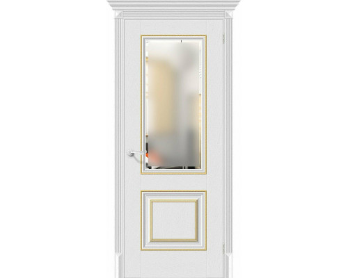 Межкомнатная дверь Классико-33G-27, цвет: Virgin Размер полотна в мм: 200*60 Стекло: Magic Fog