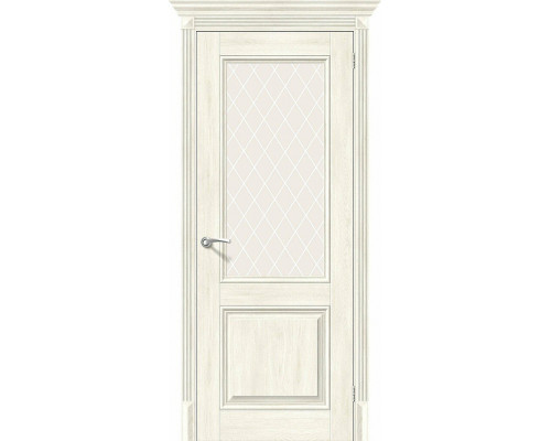 Межкомнатная дверь Классико-33, цвет: Nordic Oak Размер полотна в мм: 200*70 Стекло: White Сrystal