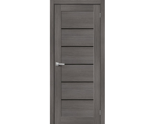 Межкомнатная дверь Порта-22, цвет: Grey Veralinga Размер полотна в мм: 200*80 Стекло: Black Star