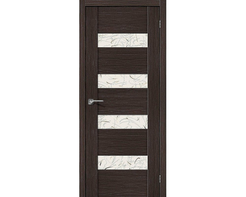 Межкомнатная дверь VM4, цвет: Wenge Veralinga Размер полотна в мм: 200*70 Стекло: Silver Art